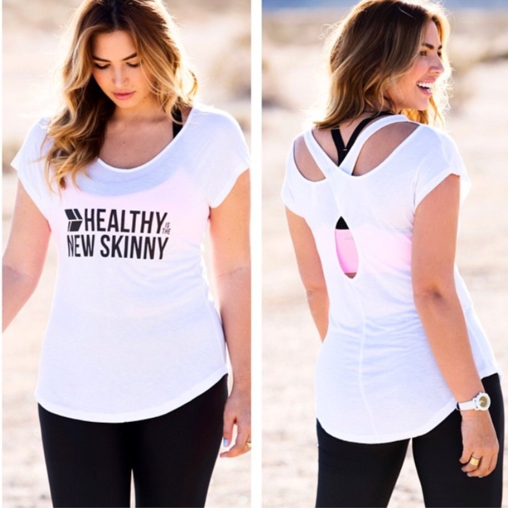 HEALTHY IS THE NEW SKINNY white tee